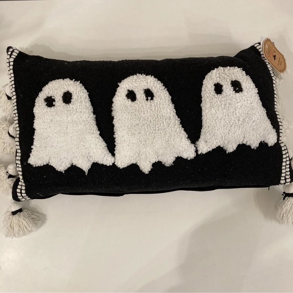 New Sweet Street White Halloween GHOST pillow TikTok To Match Rachel Zoe…